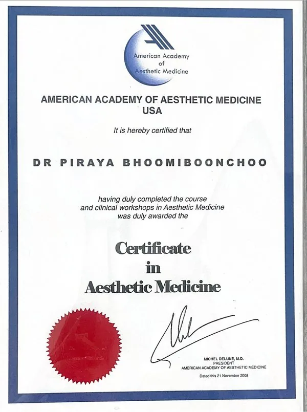 Certificate in Aesthetic Medicine – American Academy of Aesthetic Medicine
