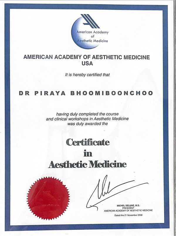 Certificate in Aesthetic Medicine – American Academy of Aesthetic Medicine